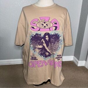 SZA Shirt Mens Size XL Tan North American Tour Open Arms SOS Online Ceramics New